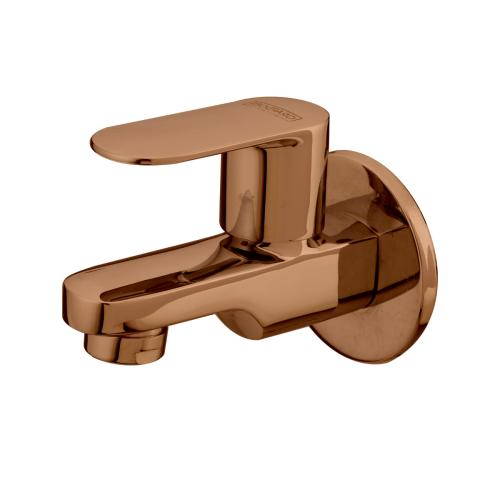 Bib Cock Short Body with Wall Flange Rose Gold